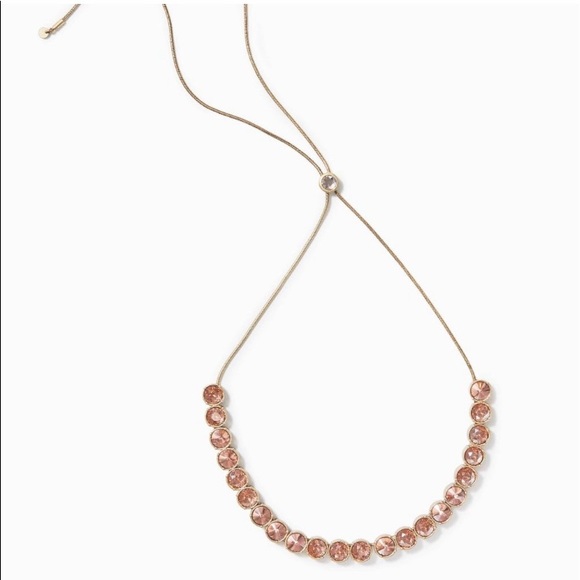 Stella & Dot | Champagne Peach + Vintage Gold Retired Vida Pulley Necklaโฆ - Picture 4 of 8